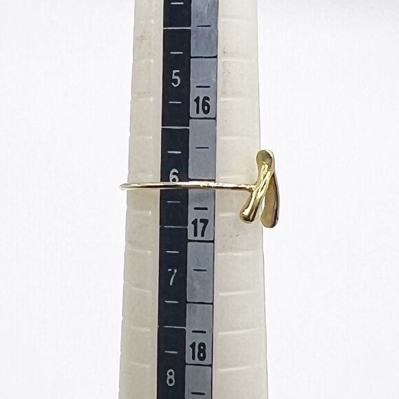 Jennifer Meyer 18K Yellow Gold Mini Wishbone Ring Size 6 Handmade - Picture 9 of 10